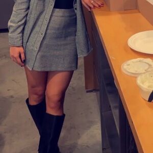 Abercrombie & Fitch Tweed Checked Skort